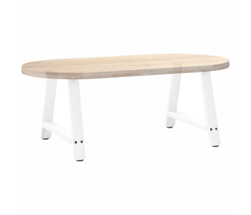 Patas de mesa de centro forma A 2uds acero blanco 60x(42-43) cm