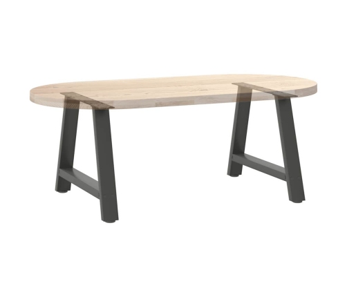 Patas de mesa centro forma A 2uds acero antracita 60x(42-43) cm