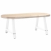 Patas de mesa de centro forma A 2uds acero blanco 70x(42-43) cm