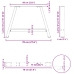 Patas de mesa centro forma A 2uds acero antracita 70x(42-43) cm