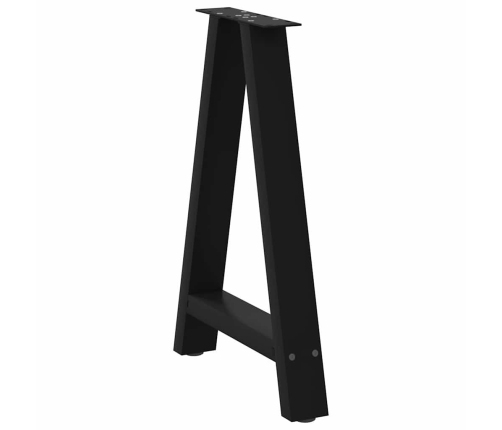 Patas de mesa de centro forma A 2uds acero negro 50x(72-73) cm