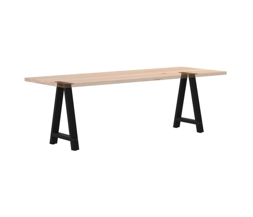 Patas de mesa de centro forma A 2uds acero negro 50x(72-73) cm