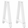 Patas de mesa de centro forma A 2uds acero blanco 50x(72-73) cm