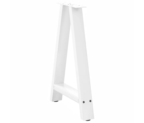 Patas de mesa de centro forma A 2uds acero blanco 50x(72-73) cm