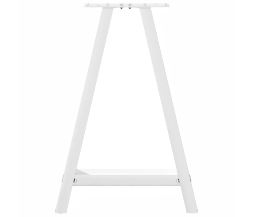 Patas de mesa de centro forma A 2uds acero blanco 50x(72-73) cm