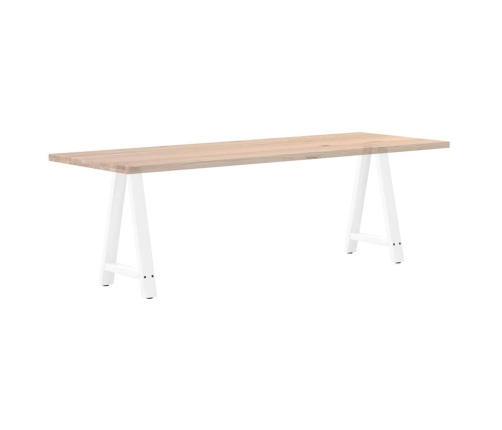 Patas de mesa de centro forma A 2uds acero blanco 50x(72-73) cm