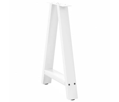 Patas de mesa de centro forma A 2uds acero blanco 60x(72-73) cm