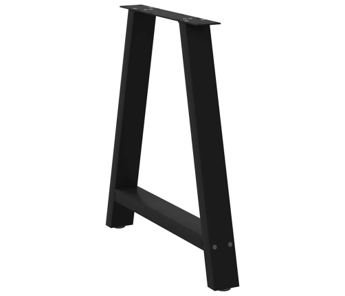 Patas de mesa de centro forma A 2uds acero negro 70x(72-73) cm