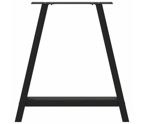 Patas de mesa de centro forma A 2uds acero negro 70x(72-73) cm