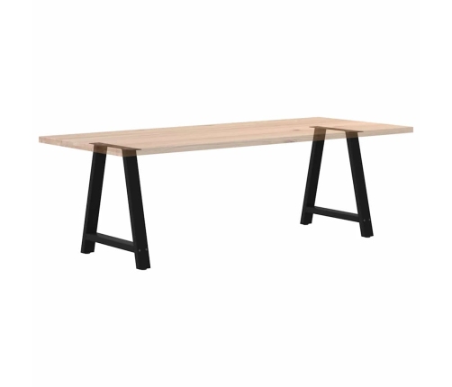 Patas de mesa de centro forma A 2uds acero negro 70x(72-73) cm