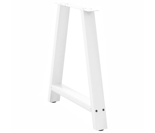 Patas de mesa de centro forma A 2uds acero blanco 70x(72-73) cm