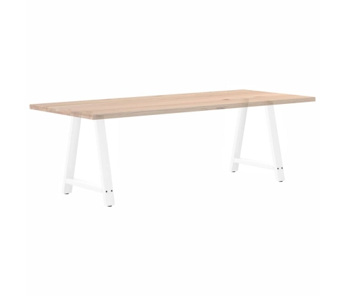 Patas de mesa de centro forma A 2uds acero blanco 70x(72-73) cm