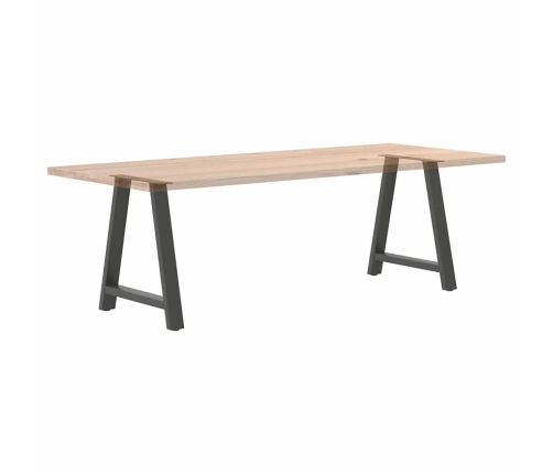 Patas de mesa centro forma A 2uds acero antracita 70x(72-73) cm