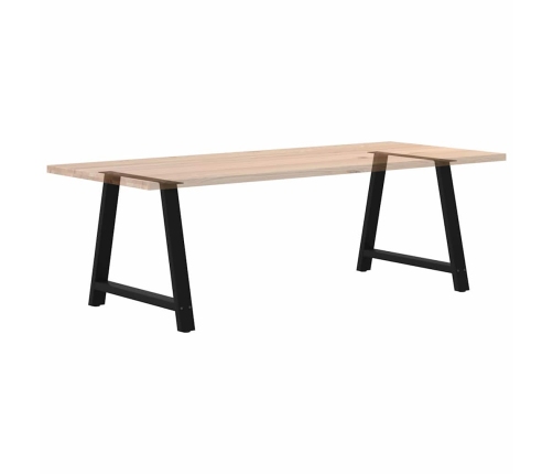 Patas de mesa de centro forma A 2uds acero negro 90x(72-73) cm