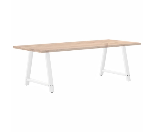 Patas de mesa de centro forma A 2uds acero blanco 90x(72-73) cm