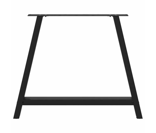 Patas de mesa de centro forma A 2uds acero negro 100x(72-73) cm