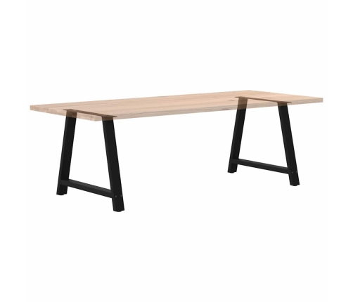 Patas de mesa de centro forma A 2uds acero negro 100x(72-73) cm