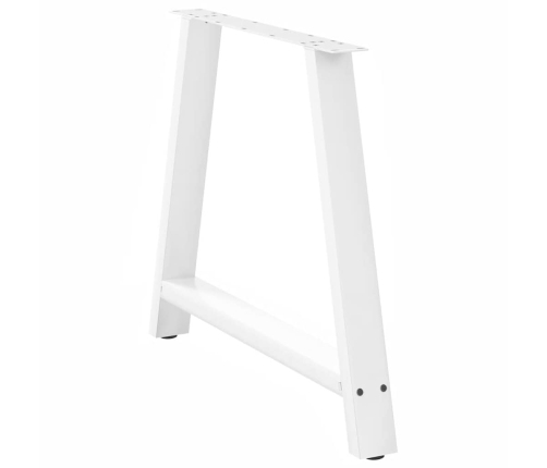 Patas de mesa de centro forma A 2uds acero blanco 100x(72-73)cm