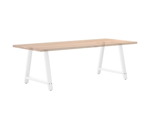 Patas de mesa de centro forma A 2uds acero blanco 100x(72-73)cm