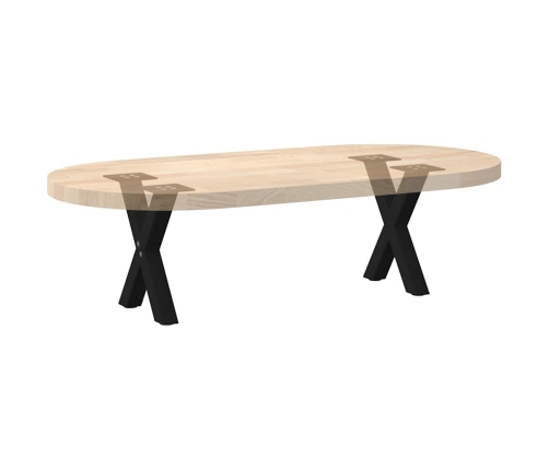 Patas de mesa de centro forma X 2uds acero negro 30x(30-31) cm