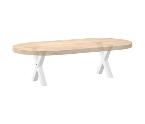 Patas de mesa de centro forma X 2uds acero blanco 30x(30-31) cm