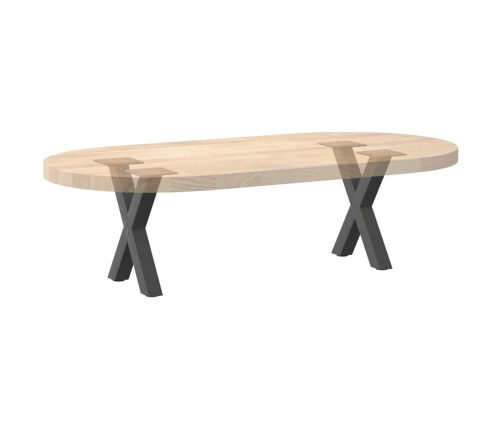 Patas de mesa centro forma X 2uds acero antracita 30x(30-31) cm