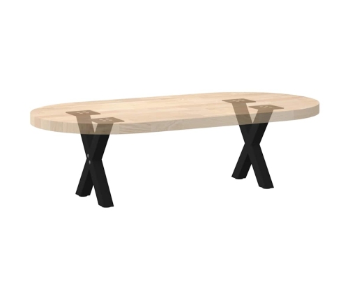 Patas de mesa de centro forma X 2uds acero negro 37x(30-31) cm