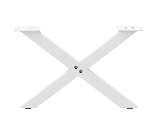 Patas de mesa de centro forma X 2uds acero blanco 50x(30-31) cm