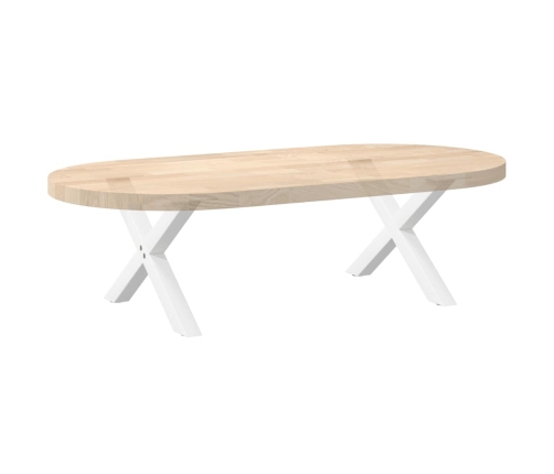 Patas de mesa de centro forma X 2uds acero blanco 50x(30-31) cm