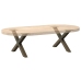 Patas de mesa centro forma X 2uds acero natural 50x(30-31) cm