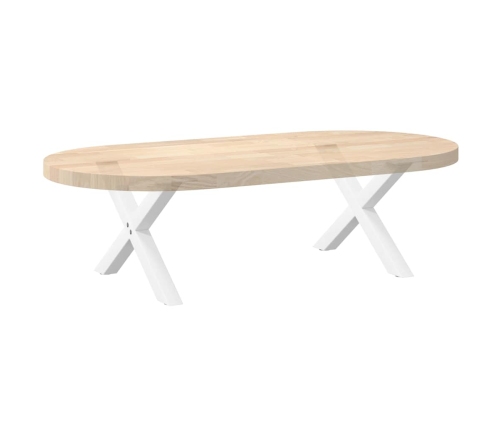 Patas de mesa de centro forma X 2uds acero blanco 60x(30-31) cm