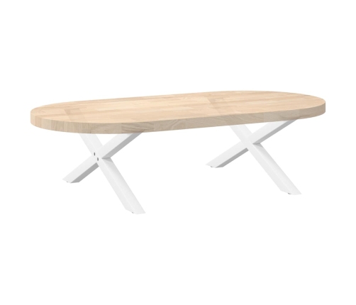 Patas de mesa de centro forma X 2uds acero blanco 70x(30-31) cm