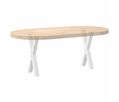 Patas de mesa de centro forma X 2uds acero blanco 38x(42-43) cm