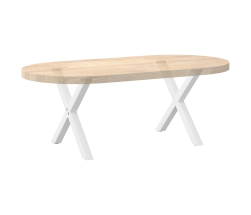 Patas de mesa de centro forma X 2uds acero blanco 50x(42-43) cm