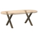 Patas de mesa centro forma X 2uds acero natural 50x(42-43) cm