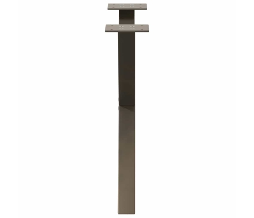 Patas de mesa centro forma X 2uds acero natural 60x(42-43) cm