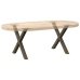 Patas de mesa centro forma X 2uds acero natural 60x(42-43) cm