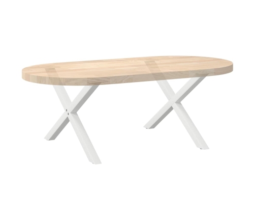 Patas de mesa de centro forma X 2uds acero blanco 70x(42-43) cm