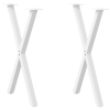 Patas para mesa comedor forma X 2uds acero blanco 50x(72-73) cm