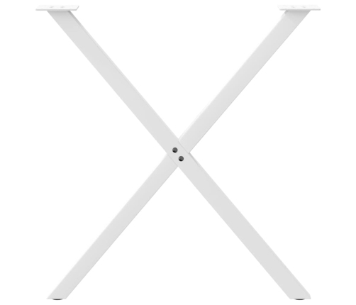 Patas para mesa de comedor en forma de X 2 uds acero blanco