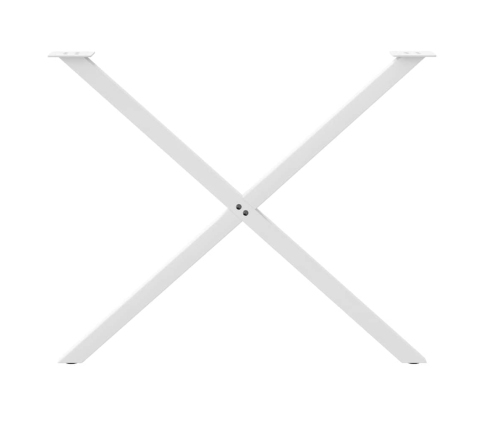 Patas para mesa de comedor en forma de X 2 uds acero blanco