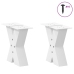 Patas de mesa de centro forma X 2uds acero blanco 30x(30-31) cm