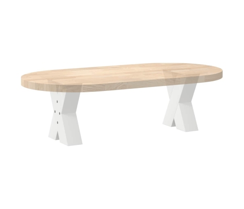 Patas de mesa de centro forma X 2uds acero blanco 30x(30-31) cm