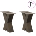 Patas de mesa centro forma X 2uds acero natural 30x(30-31) cm
