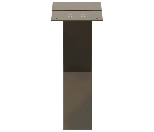 Patas de mesa centro forma X 2uds acero natural 30x(30-31) cm