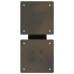 Patas de mesa centro forma X 2uds acero natural 30x(30-31) cm