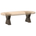 Patas de mesa centro forma X 2uds acero natural 30x(30-31) cm