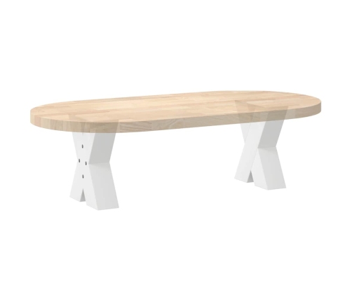 Patas de mesa de centro forma X 2uds acero blanco 40x(30-31) cm