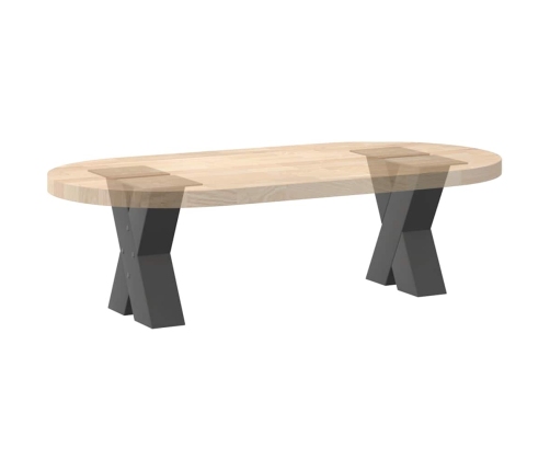 Patas de mesa centro forma X 2uds acero antracita 40x(30-31) cm