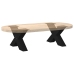 Patas de mesa de centro forma X 2uds acero negro 50x(30-31) cm